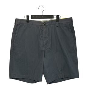 IZOD 0-4 Chino Plain Front Short NWT Men's Sz 38 Gray Twill Preppy Golf Chic